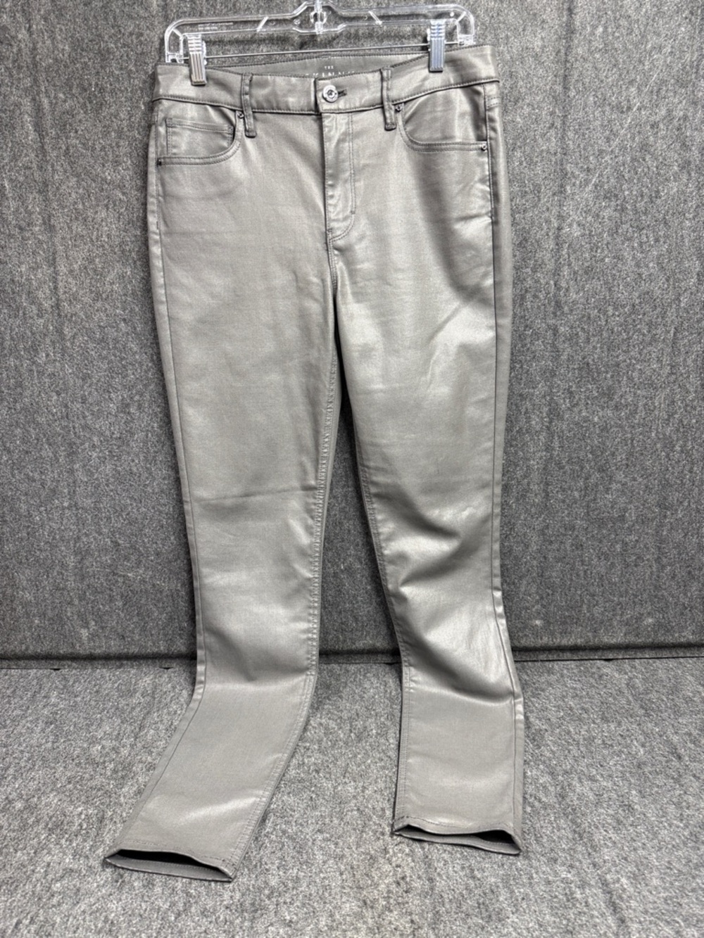 White House Black Market Silver Skinny Jeans